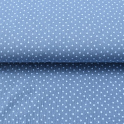 Double Gauze Musselin Sternchen jeansblau